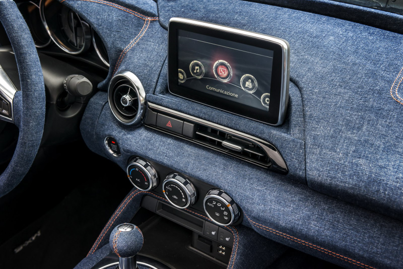 Illustration for article titled Placate Your Fears Of Global Economic Collapse With This Two-Tone Miata With A Denim Interior